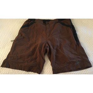 Novara Mountain Biking Shorts Men's Brown Cycling Padded Flex - Size L